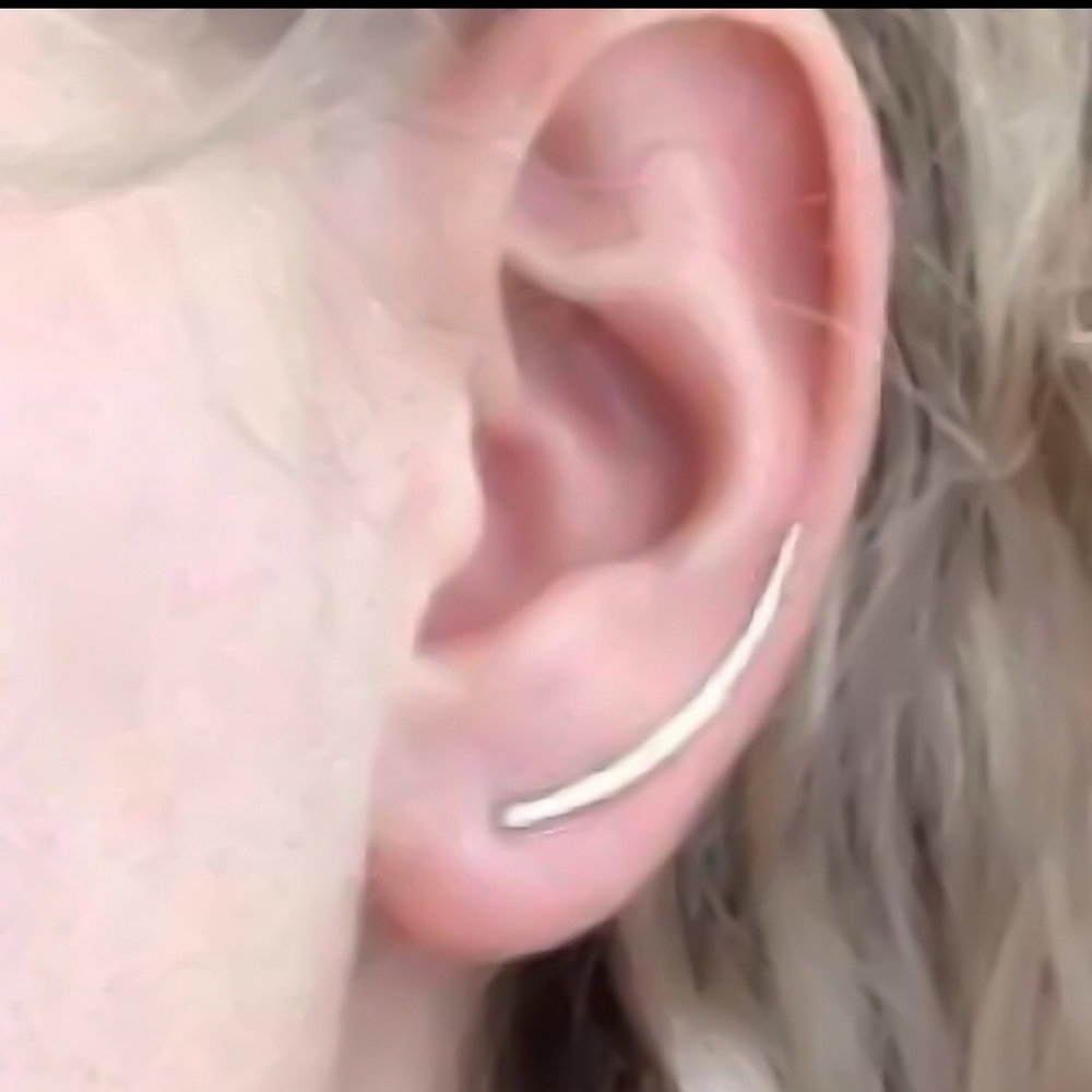 Textured Ear Crawlers in Silver or Rose Gold